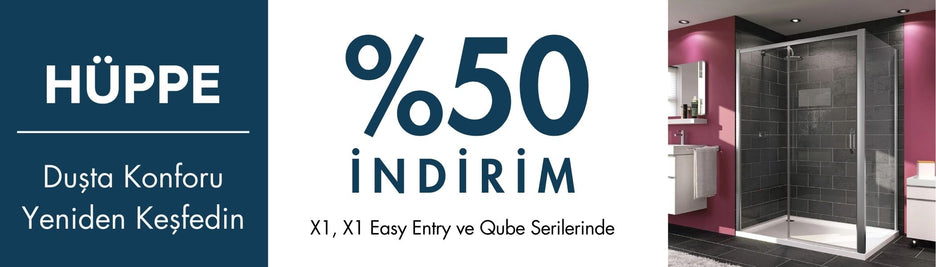 Hüppe Duşakabinlerde %50 İndirim!