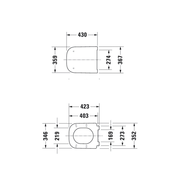 Duravit Happy D.2 Rimless Asma Klozet ve Kapak Seti Beyaz