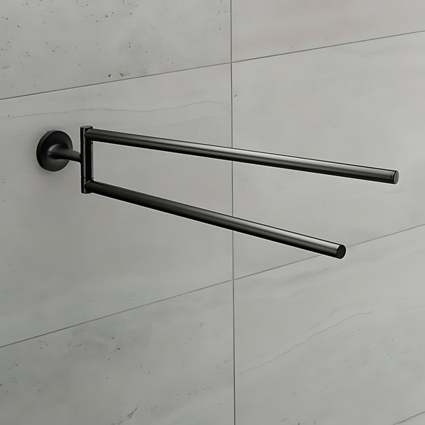 Duravit Starck T İkili Döner Havluluk Mat Siyah