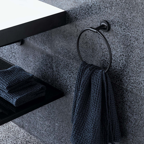 Duravit Starck T Mat Siyah Halka Havluluk