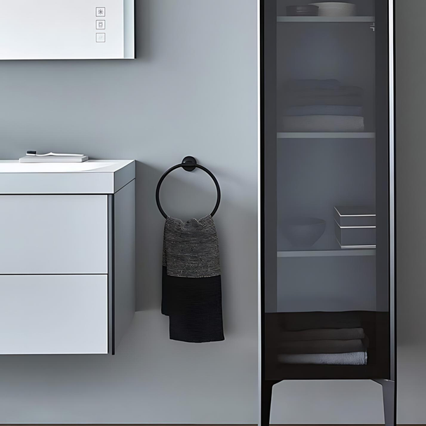 Duravit Starck T Mat Siyah Halka Havluluk