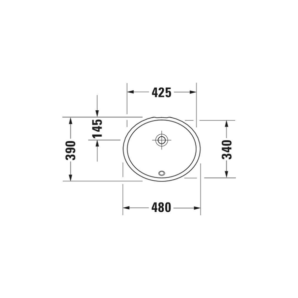 Duravit Dune Tezgah Altı Lavabo 46 cm