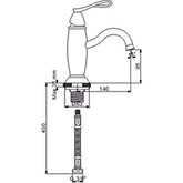 Newarc Golden Lavabo Bataryası Krom/Altın