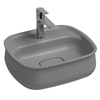 Isvea Fluido Stone Grey Tezgah Üzeri Çanak Lavabo 47 cm Bas-Aç Set