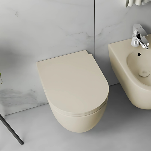 Isvea Infinity Clearim Plus Fildişi Asma Klozet