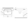 Isvea Infinity Inset Fildişi Batarya Delikli Lavabo 55 cm