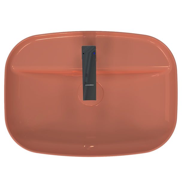 Isvea Infinity Inset Terracotta Batarya Delikli Lavabo 55 cm