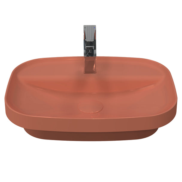 Isvea Infinity Inset Terracotta Batarya Delikli Lavabo 55 cm
