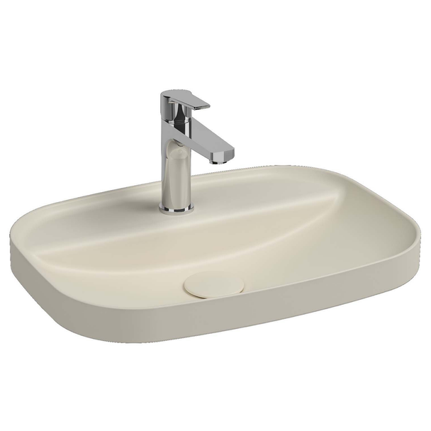 Isvea Infinity Inset Fildişi Batarya Delikli Lavabo 55 cm