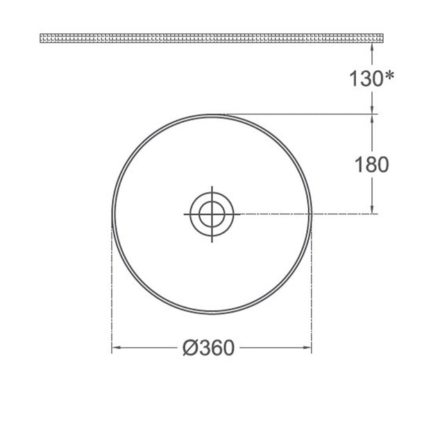 Isvea Infinity Terracotta Tezgah Üzeri Lavabo 36 cm