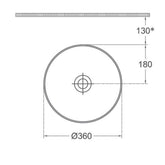 Isvea Infinity Fildişi Tezgah Üzeri Lavabo 36 cm