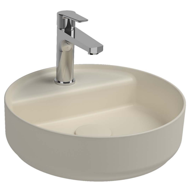 Isvea Infinity Fildişi Batarya Delikli Tezgah Üzeri Lavabo 42 cm