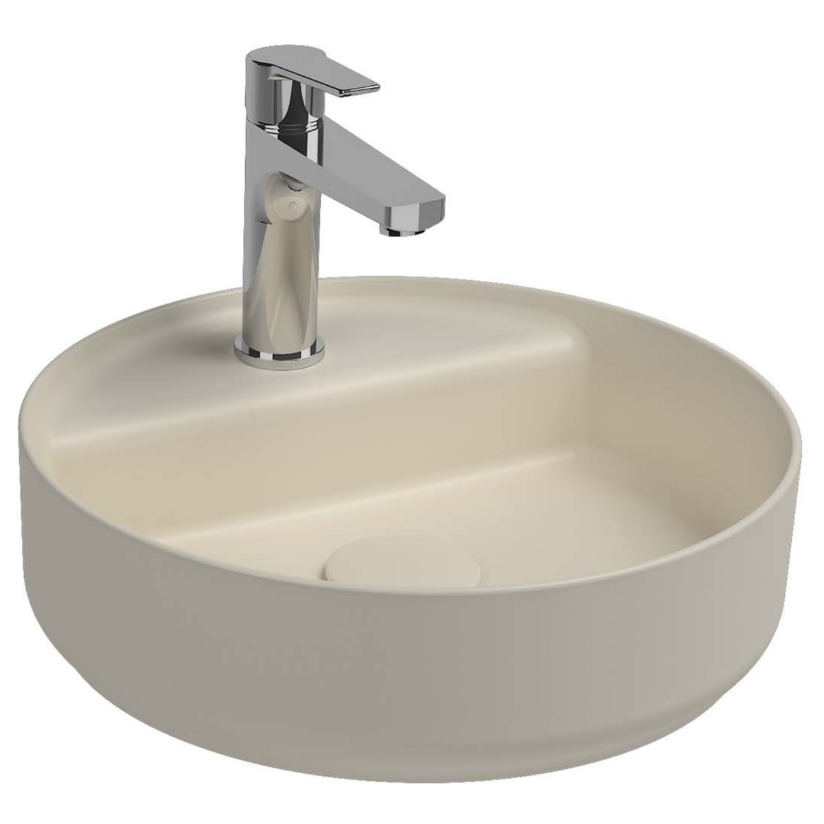 Isvea Infinity Raggio Isvea Infinity Fildişi Batarya Delikli Tezgah Üzeri Lavabo 42 cm | Yapılır