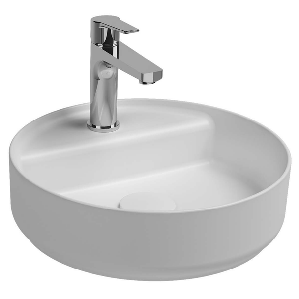 Isvea Infinity Mat Beyaz Batarya Delikli Tezgah Üzeri Lavabo 42 cm