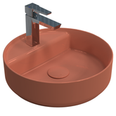 Isvea Infinity Terracotta Batarya Delikli Tezgah Üzeri Lavabo 42 cm