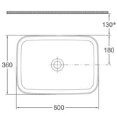 Isvea Infinity Tezgah Üzeri Lavabo 50cm