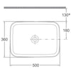 Isvea Infinity Fildişi Tezgah Üzeri Lavabo 50cm