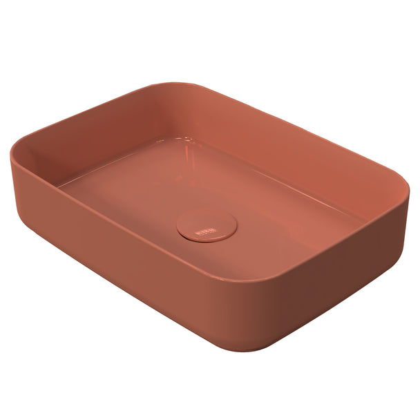 Isvea Infinity Terracotta Tezgah Üzeri Lavabo 50cm