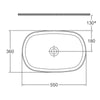 Isvea Infinity Antrasit Tezgah Üzeri Lavabo 55 cm