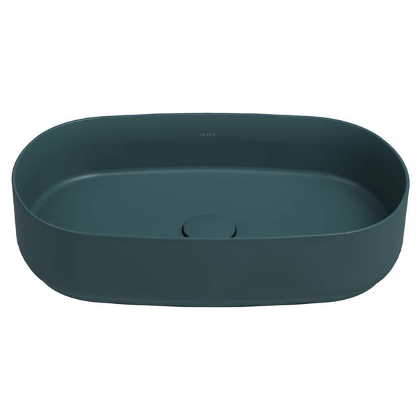 Isvea Infinity Tezgah Üzeri Lavabo 55cm Petrol Yeşili