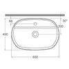 Isvea Infinity Fildişi Batarya Delikli Tezgah Üzeri Lavabo 60 cm