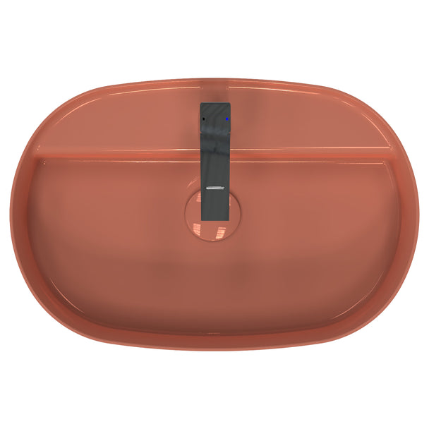 Isvea Infinity Terracotta Batarya Delikli Tezgah Üzeri Lavabo 60 cm