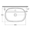 Isvea Infinity Terracotta Batarya Delikli Tezgah Üzeri Lavabo 60 cm