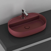 Isvea Infinity Rustik Bordo Batarya Delikli Tezgah Üzeri Lavabo 60 cm