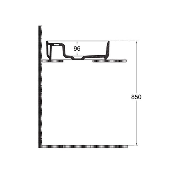 Isvea Infinity Mat Beyaz Batarya Delikli Tezgah Üzeri Lavabo 55 cm