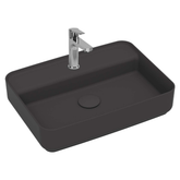 Isvea Infinity 55 cm Antrasit Batarya Delikli Tezgah Üzeri Lavabo