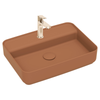 Isvea Infinity Terracotta 55 cm Batarya Delikli Tezgah Üstü Lavabo