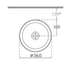 Isvea Artısan Edition Rombo Terracotta Tezgah Üzeri Lavabo 36 cm