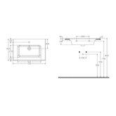 Isvea SistemaT 71 cm Flat Lavabo