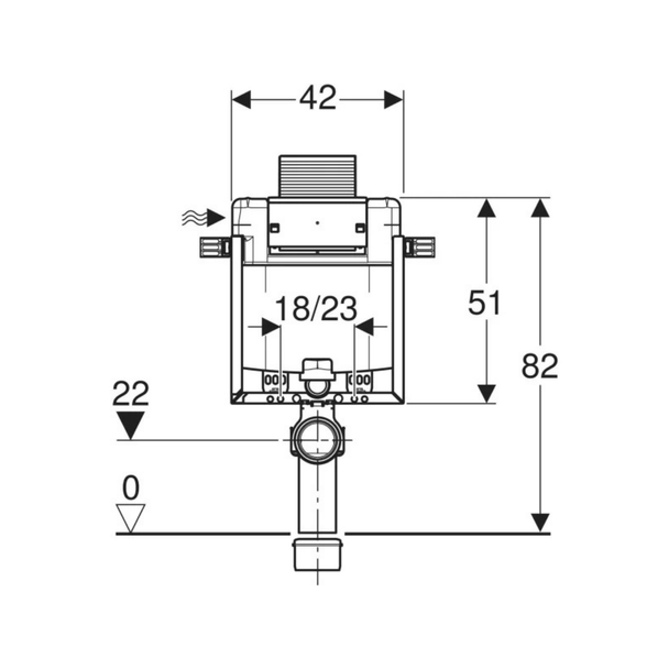 Geberit Alpha Gömme Rezervuar 12 cm - 82 cm
