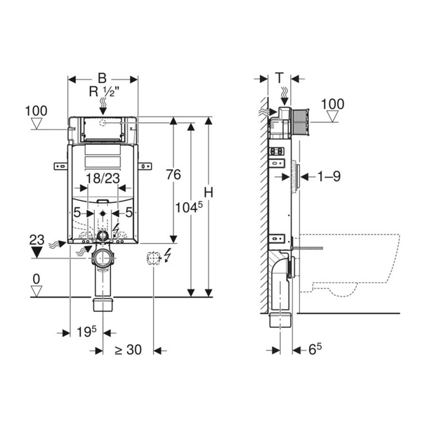 Geberit Sigma Gömme Rezervuar 12 cm