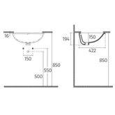 Isvea Soluzione 51 cm Tezgah Altı Lavabo