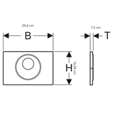 Geberit Sigma10 Fotoselli/Manuel Kumanda Paneli P.Çelik 12 cm Rezervuar İçin - Elektrikli