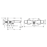 Hansgrohe Ecostat Termostatik Banyo Bataryası