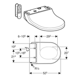 Geberit AquaClean Tuma Comfort Akıllı Klozet Kapağı Beyaz/Cam