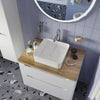 Bocchi Sottile Slim Line Tezgah Üstü Kare 38 x 38 Cm Lavabo Parlak Beyaz