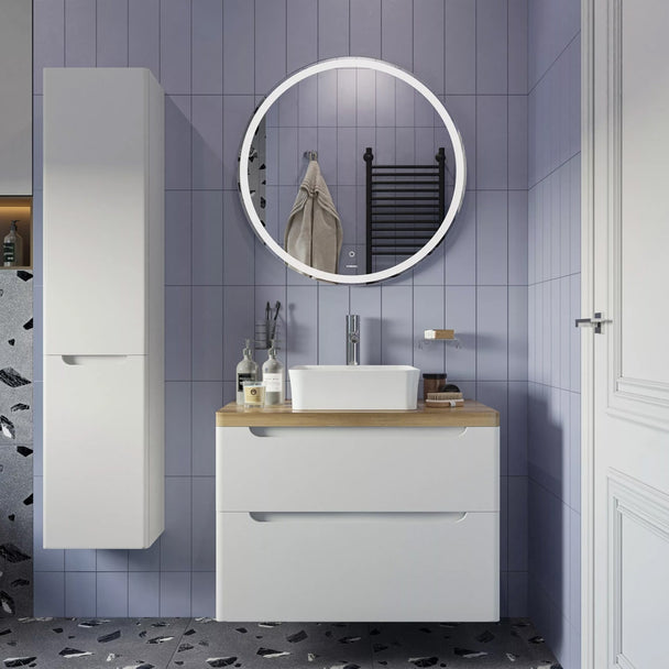 Bocchi Sottile Slim Line Tezgah Üstü Kare 38 x 38 Cm Lavabo Parlak Beyaz