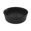 Bocchi Sottile Slim Line Tezgah Üstü Lavabo 38 cm Yuvarlak Mat Siyah