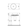 Bocchi Sottile Slim Line Lavabo 38 cm Parlak Bisküvi