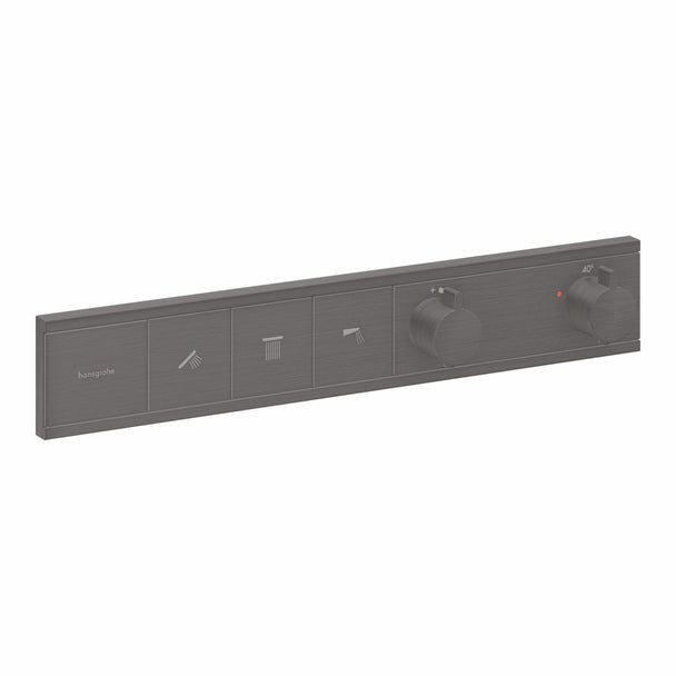 Hansgrohe RainSelect Mat Siyah Krom Termostatik Ankastre Banyo Bataryası 3 Çıkış