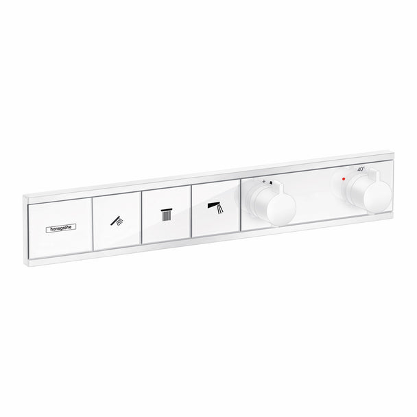 Hansgrohe RainSelect Satin Beyaz Termostatik Ankastre Banyo Bataryası 3 Çıkış