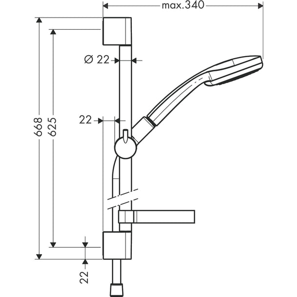 Hansgrohe Croma 100 Vario Unica Sürgülü