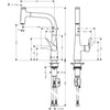 Hansgrohe Metris Select M71 Eviye Bataryası 240 1 Jet Paslanmaz Çelik