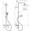 Hansgrohe Vernis Blend 200 1jet Duş Kolonu   Ecosmart,Termostat ile