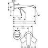 Hansgrohe Vivenis Ankastre Lavabo Bataryası 195 mm