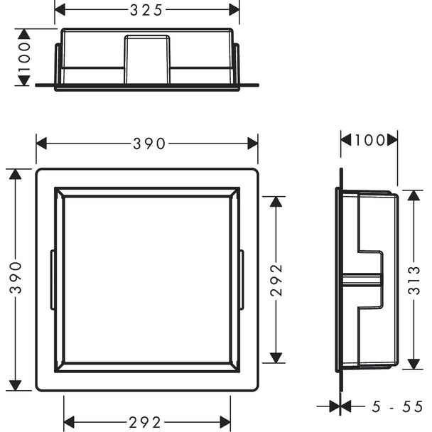 Hansgrohe XtraStoris Duvar Nişi 30x30x10 Satin Beyaz